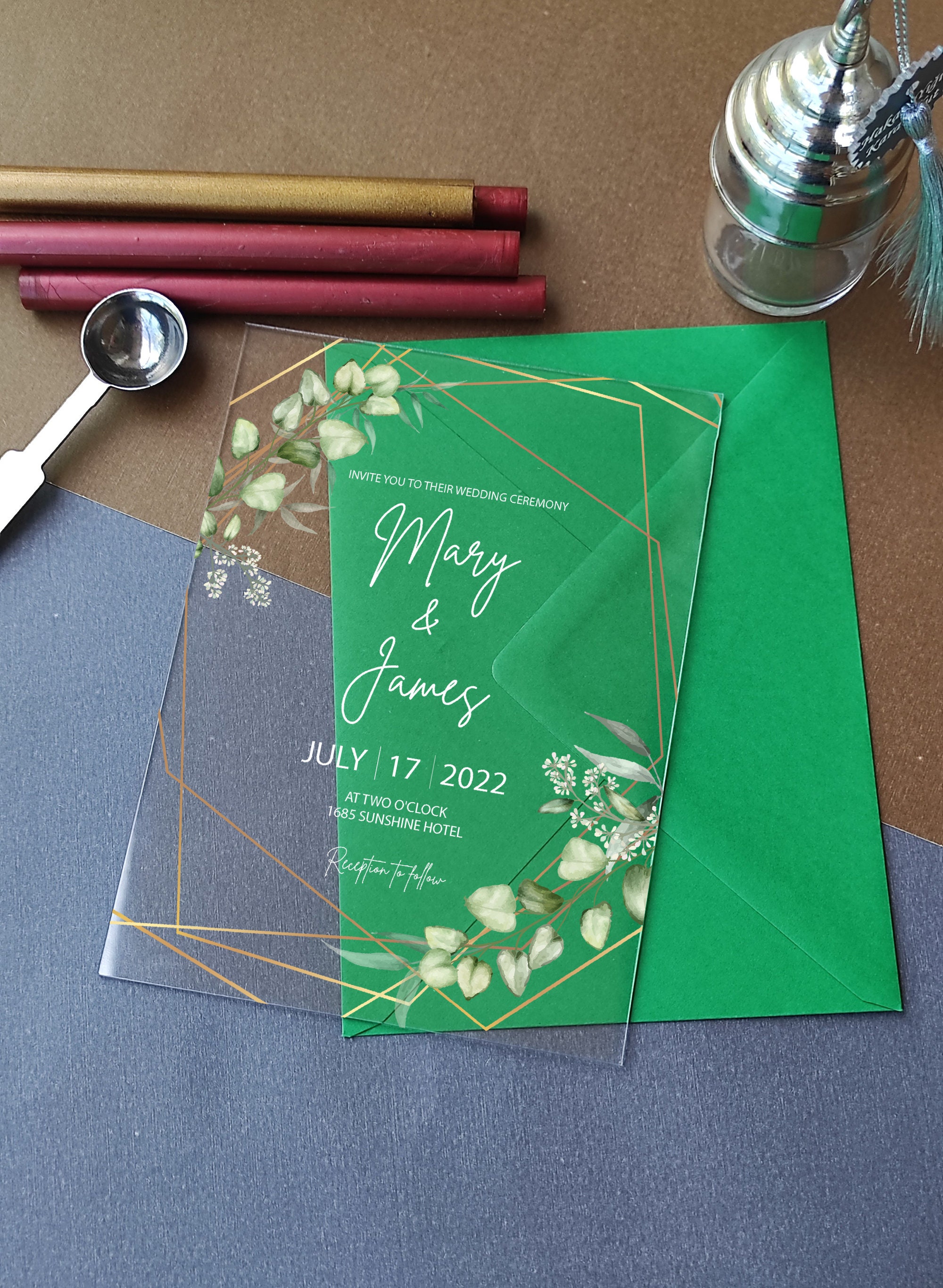 Acrylic Wedding Invitations Acrylic Invitation Wedding Acrylic Etsy UK