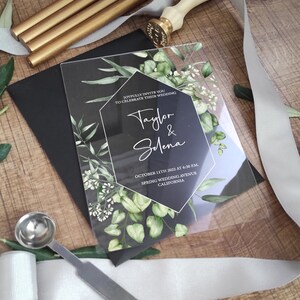 Acrylic Wedding Invitation Wedding Invitations Acrylic Invitation Clear Invitation Luxury Invitation Minimalist Invitation Transparant