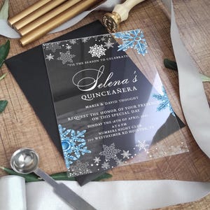 Convites para Quinceanera, Convites para Festa de 15 Anos, Convites de acrílico para Quinceanera, Convites para Festa de 16 Anos, Convites de Aniversário.