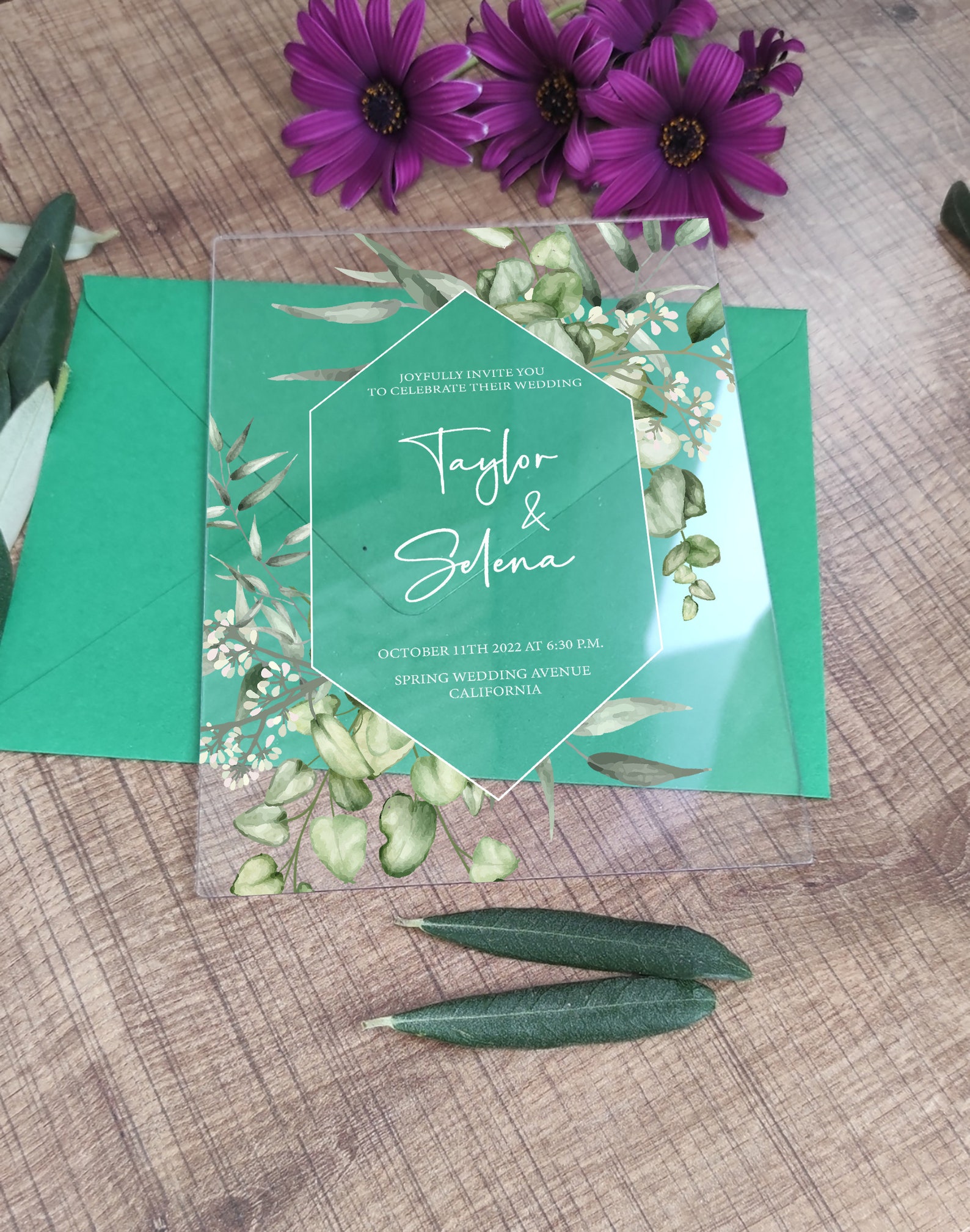 Acrylic Wedding Invitation Wedding Invitations Acrylic Etsy