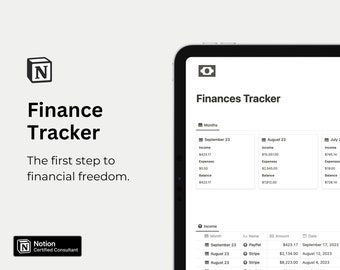 Finance Tracker Notion Template