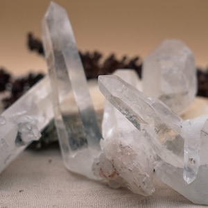 Rock crystal natural tips XL | Crystal Lace | Raw Stone Raw Clear Quartz | Gift spiritual | meditate | Healing stone, gemstone rituals