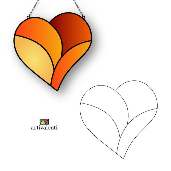 Stained Glass Hearts - Etsy