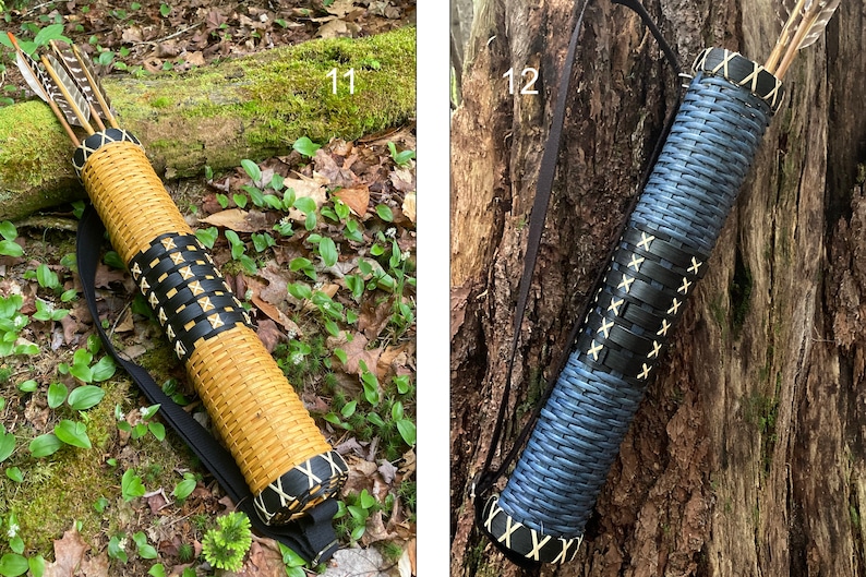 Handmade Woven Basket Back Quiver With Adjustable Strap Etsy