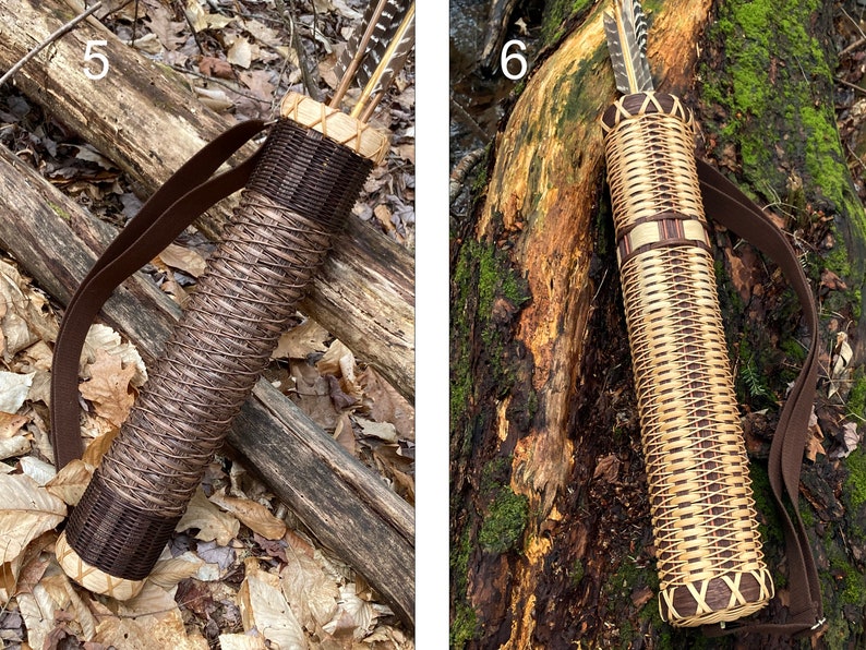 Handmade Woven Basket Back Quiver With Adjustable Strap Etsy
