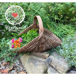 Ribbed Hearth Basket- Flower Herb Basket