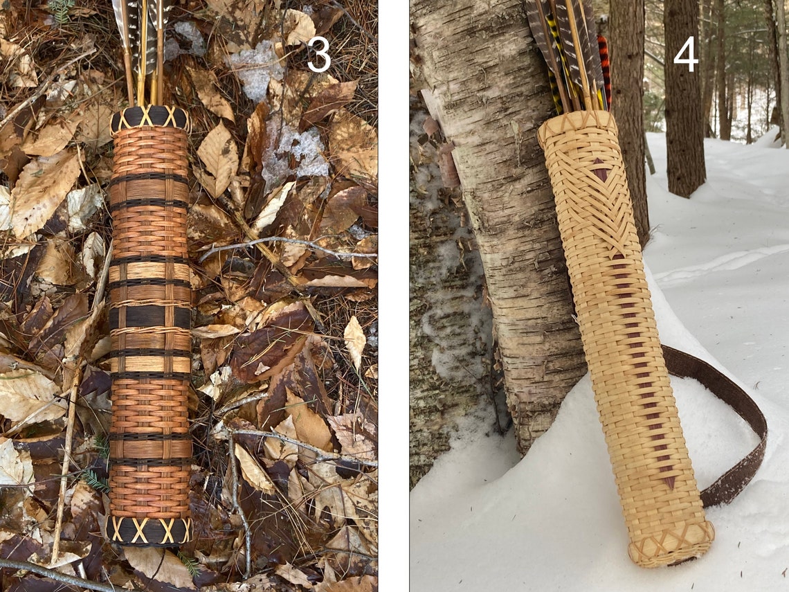 Handmade Woven Basket Back Quiver With Adjustable Strap Etsy