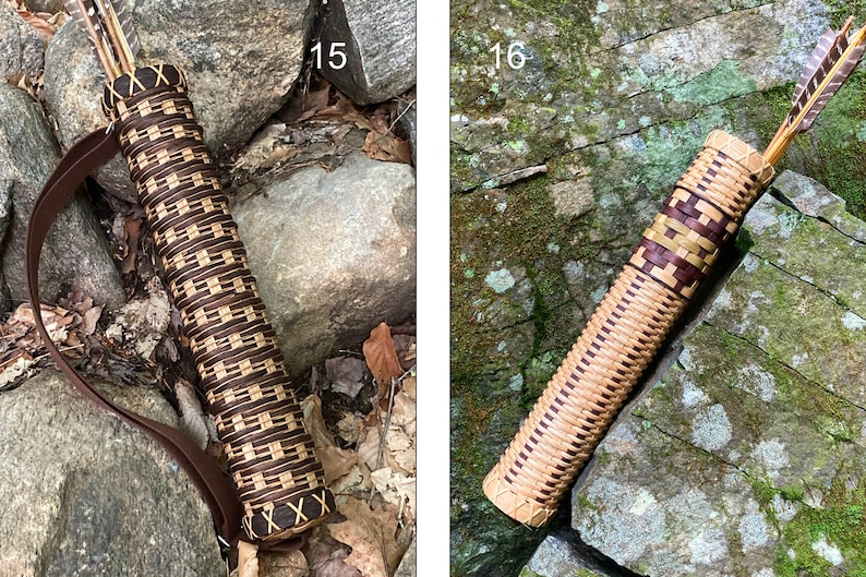 Handmade Woven Basket Back Quiver With Adjustable Strap Etsy