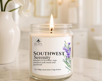 Southwest Serenity | Soy Wax Candle | Gifts for Her | Gifts For Him | Arizona Candle | Wellness Gift | Room Scent | Holiday Gift
