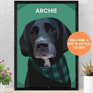 Dibujo digital personalizado Descargar retrato de mascotas, retrato de gato de perro personalizado, retrato de mascotas personalizado, pintura de mascotas de la foto, retrato de mascotas
