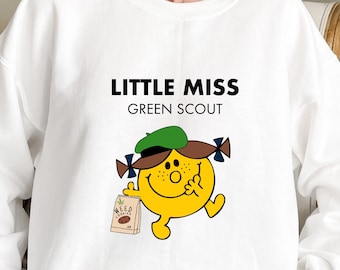 Little Miss Sweatshirt, Green Scout, Oversized Sweatshirt, Little Miss Meme, Green Scout, Stoner Style, Pumpkin Fall, Stoner Apparel