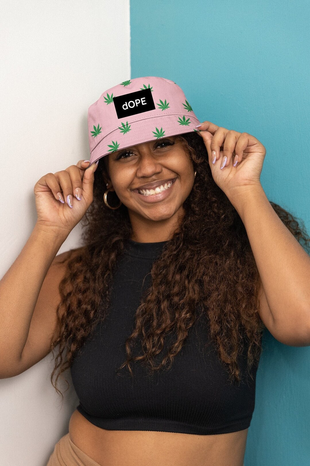 Weed Leaf Bucket Hat Stoner Hat, Weed Accessories, Summer Hats Etsy