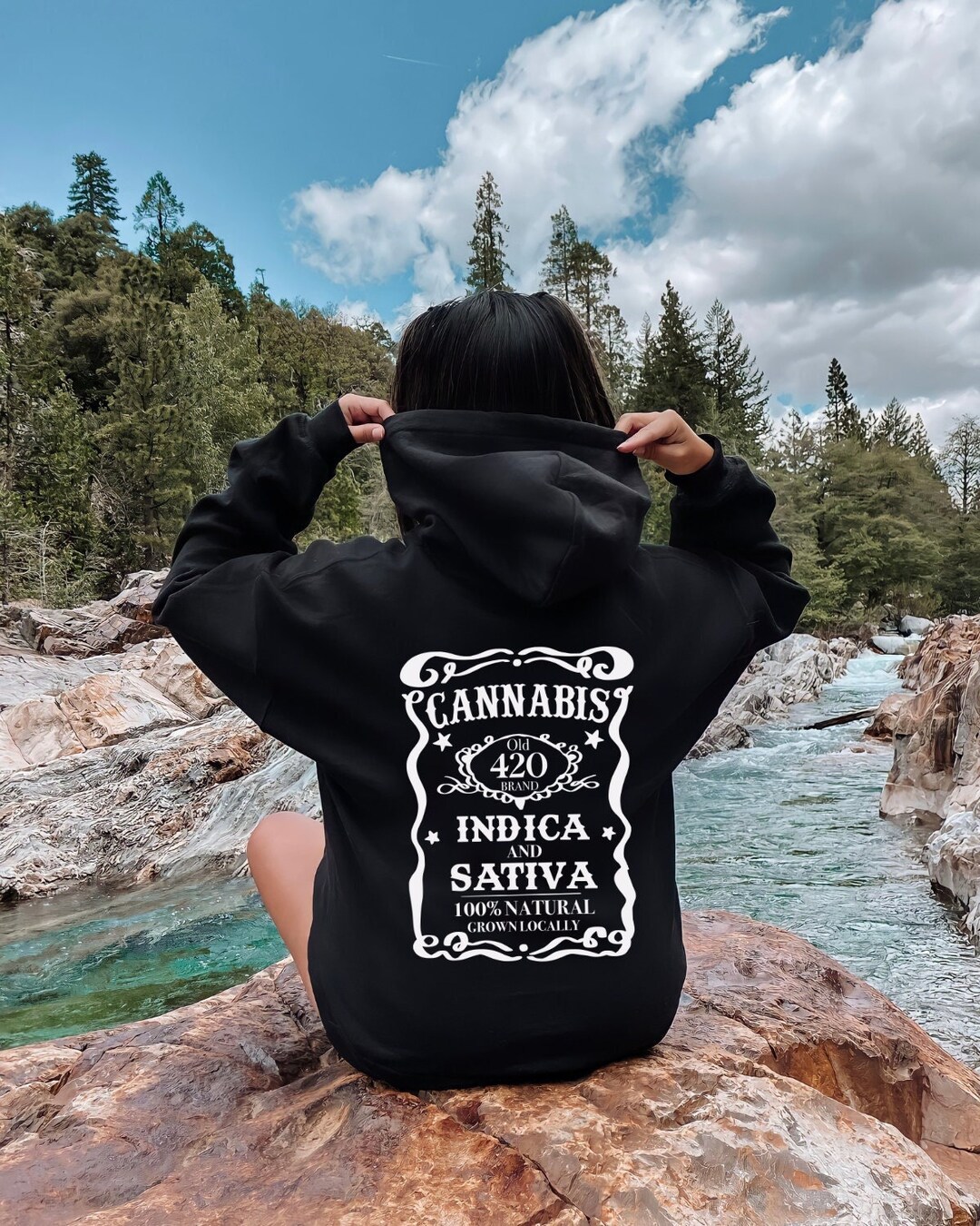 Stoner Hoodie, Jack Daniels Sweater, Hippie Hoodie, Vintage Stoner