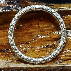 Hand Carved Sterling Silver Band, Textured Wedding Ring, Bark Inspired Ring, Organic Design Woodgrain Ring, Rustic Boho Ring, Unisex Jewelry