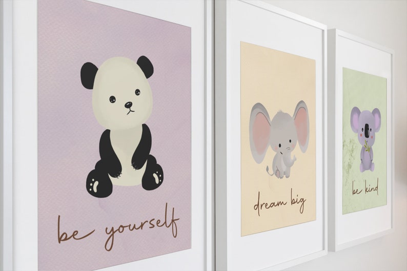 Nursery Wall Collage Kit 20 Pcs, Instant Download, Printable, Hand