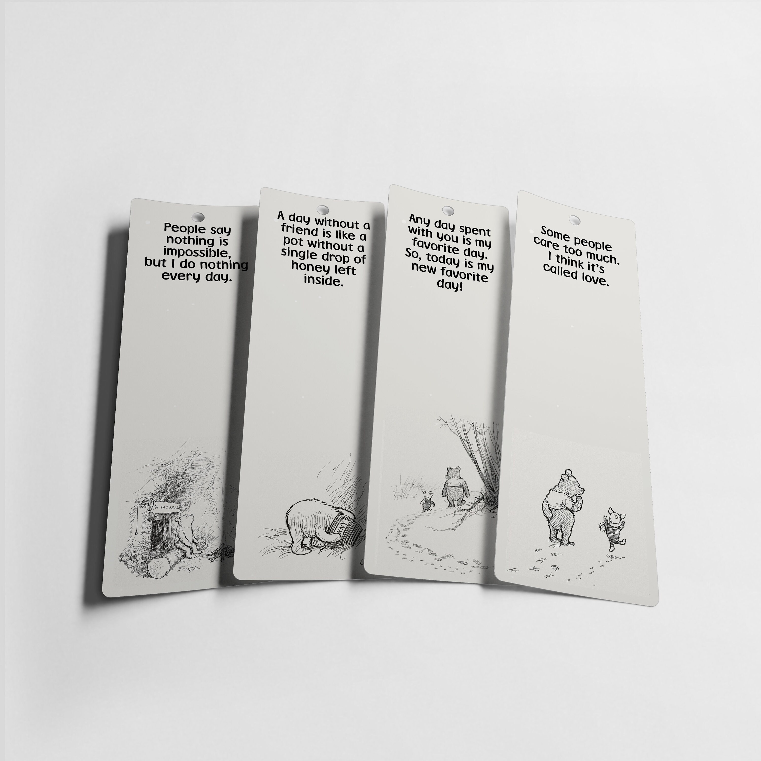 Winnie the Pooh Printable Bookmarks Instant Download, Hand Drawn, PDF ...