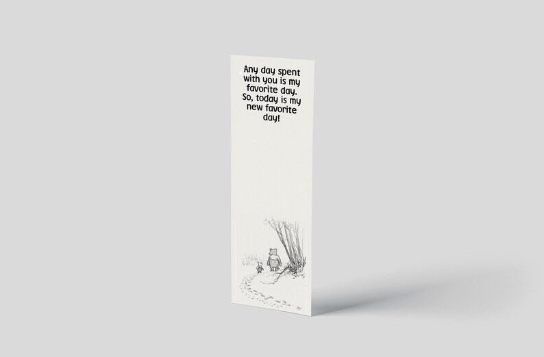 Winnie the Pooh Printable Bookmarks Instant Download, Hand Drawn, PDF