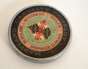 Vintage Advertising Maryland Casualty Insurance Co Paperweight