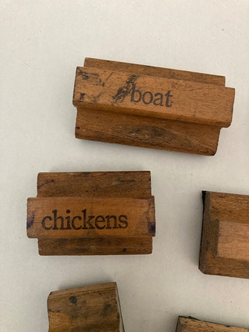 Vintage Wooden Stamps/ Primitive Stamps Etsy