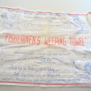 vintage fisherman's weeping towel