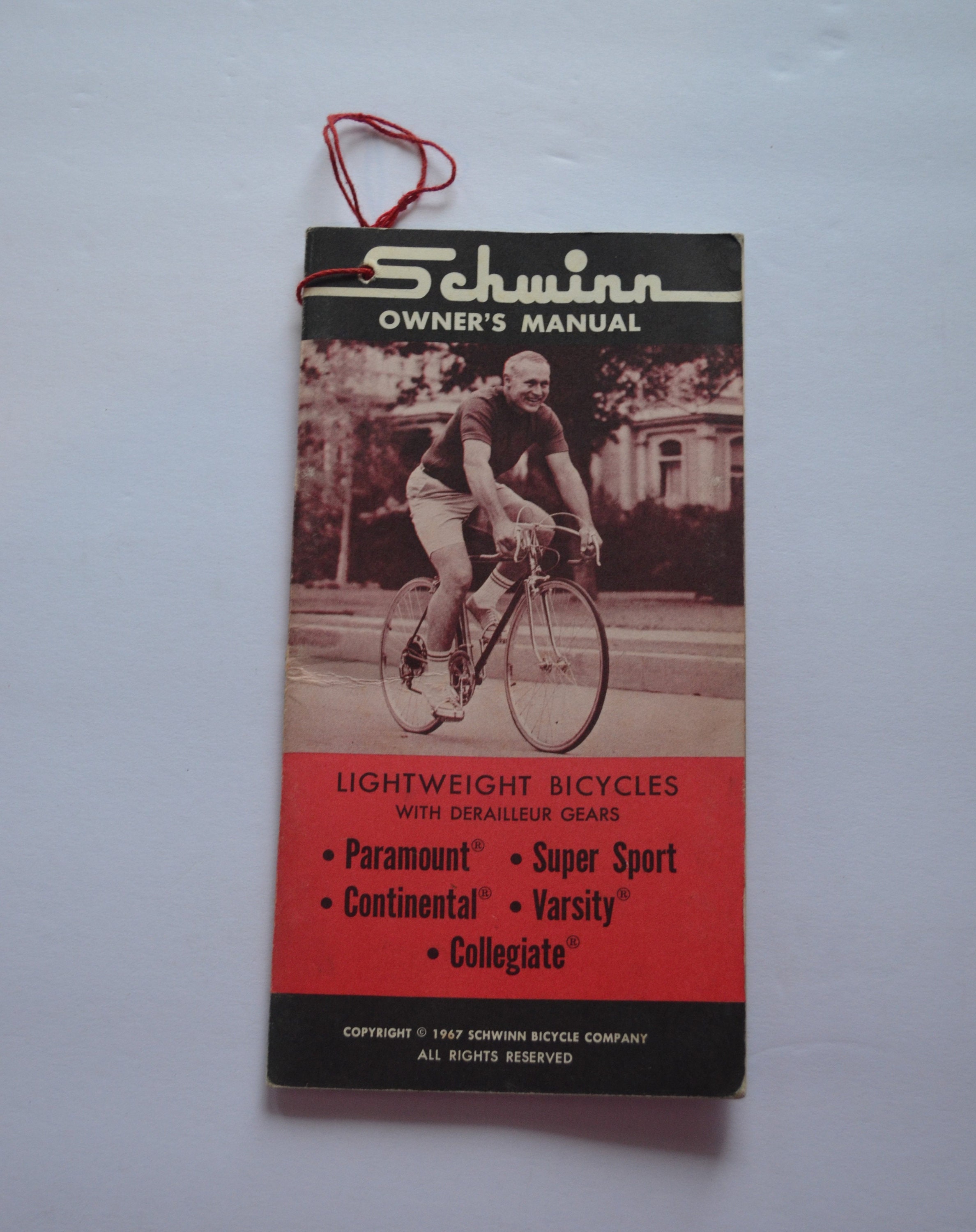Vintage 1967 Schwinn Lightweight Bicycle With Derailleur Gears Owners Manual Etsy