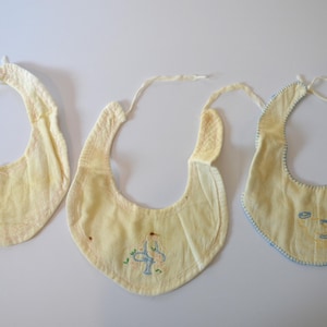 vintage baby embroidered bibs