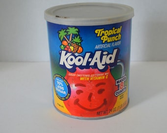 Vintage 1986 Kool-Aid Tropical Punch Kanister Dose
