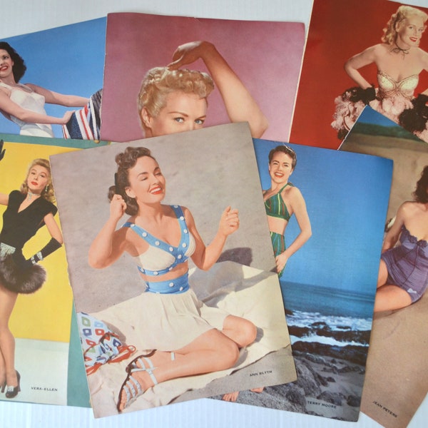 vintage Vera Ellen, Jean Peters, Terry Moore, Ann Blyth, Marie Wilson, Betty Grable, Yvonne De Carlo pictures/prints