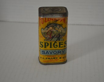 rare antique Fullarton's Spiges Savory F.L. Frary and Co savory spice tin Minneapolis MN