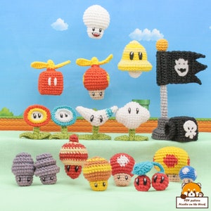 Gamibie / Powers Game Plumber Bros crochet patterns by NoobieontheHook (Amigurumi tutorial PDF file)