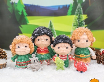 MiniBie / Santa's helpers - crochet patterns by NoobieontheHook (Amigurumi tutorial PDF file)