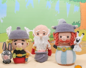 GamiBie Town / Villageois de Gaule et leur Potion Magique - modèles au crochet par NoobieontheHook (fichier PDF du tutoriel Amigurumi)