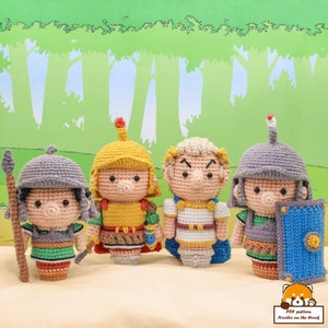 GamiBie Town / Ceasar and his romans - crochet patterns by NoobieontheHook (Amigurumi tutorial PDF file)