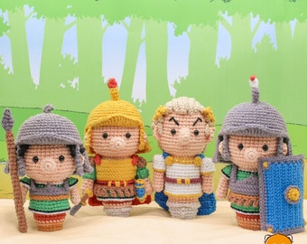 GamiBie Town / Ceasar and his romans - crochet patterns by NoobieontheHook (Amigurumi tutorial PDF file)