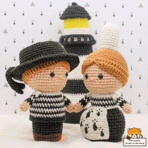 Breizh Couple / Bigouden crochet patterns by NoobieontheHook (Amigurumi tutorial PDF file)