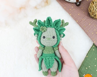 ShinBie / Earth Spirit - Element Character crochet patterns by NoobieontheHook (Amigurumi tutorial PDF file)