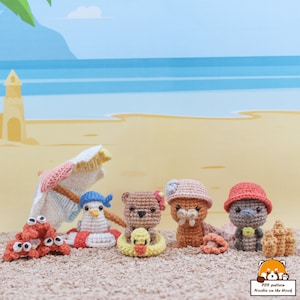 MiniBie / Summer Sidekicks - crochet patterns by NoobieontheHook (Amigurumi tutorial PDF file)