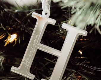 Christmas Initial Ornament or Gift Tag | Personalised Christmas Ornament