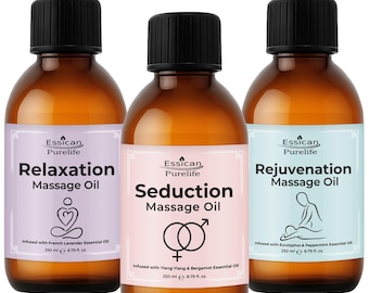 Massage Oil 250ml - Choose from Relaxation, Rejuvenation or Seduction