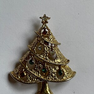 Vintage Christmas Tree Rhinestone