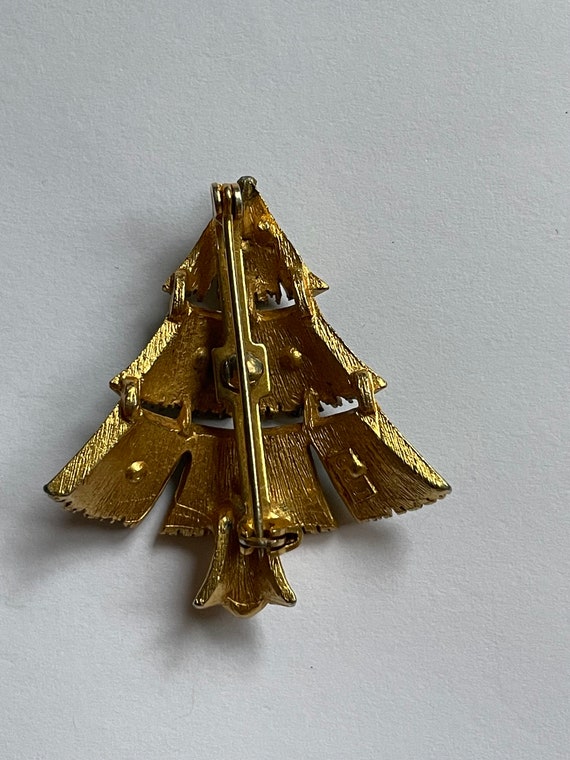 Vintage JJ Christmas Tree Pin - image 3