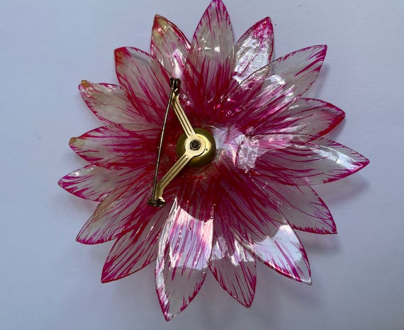 Vintage Acrylic Flower Pin - image 3