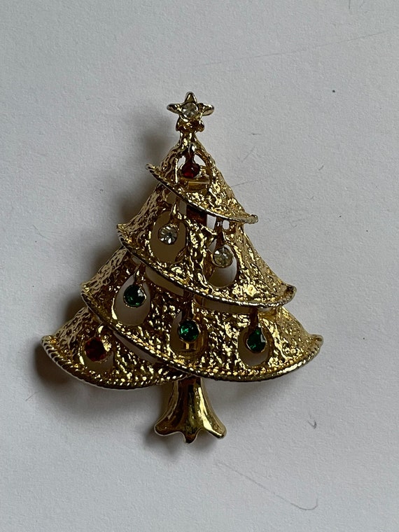 Vintage Christmas Tree Rhinestone