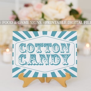 CARNIVAL FOOD & GAME Printable Signs, County Fair Birthday, State Fair Birthday, Carnival Theme Party Sign, Ferris Wheel Party Sign