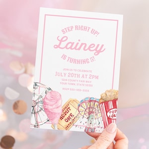 FERIA DEL CONDADO Invitación de Canva EDITABLE, Fiesta temática de la feria del condado, Cumpleaños temático de la feria, Plantilla Canva, Invitación personalizable