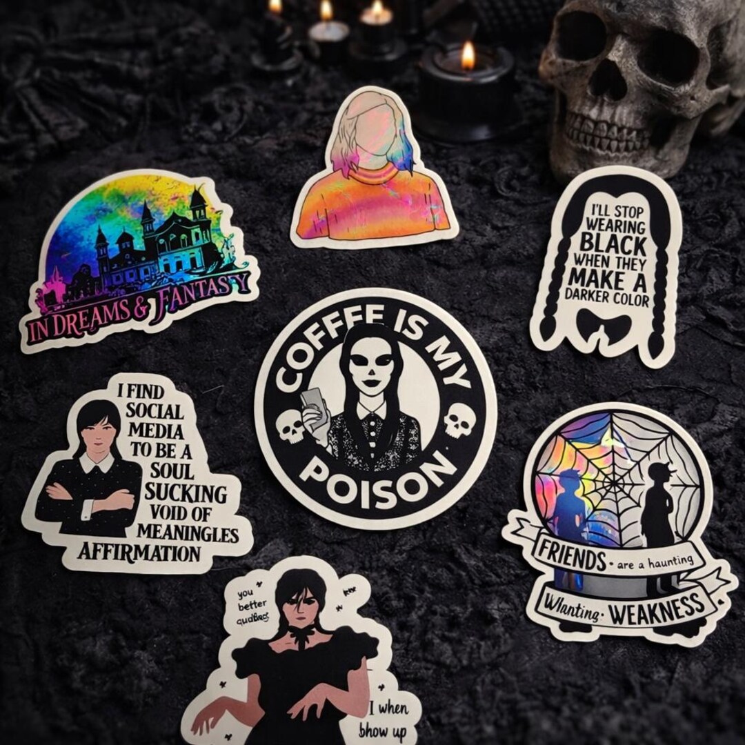 Gothic Sticker Pack Set of 7 | Alternative Aesthetic Stickers ...