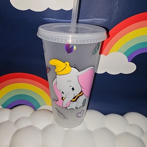 Dumbo cold cup 24 oz with straw | gift for all occasions