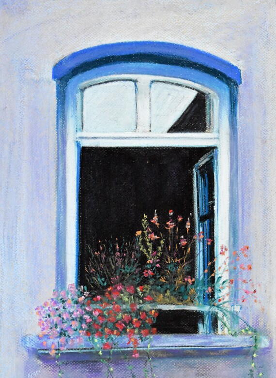 ルイーズ・カッサーノによるオリジナルパステル画 13x18 建築 - Etsy 日本