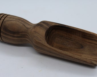 Kitchen Scoop hand made in (believed to be) Rose wood and finished in food safe oils