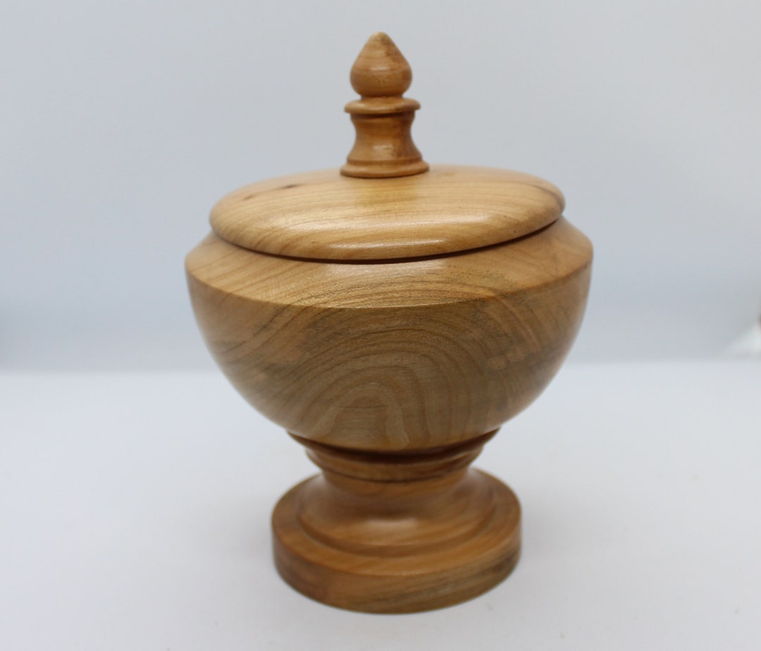 Beautiful Hand Crafted Hollow Form Urn With Lid in Reclaimed Cherry ...